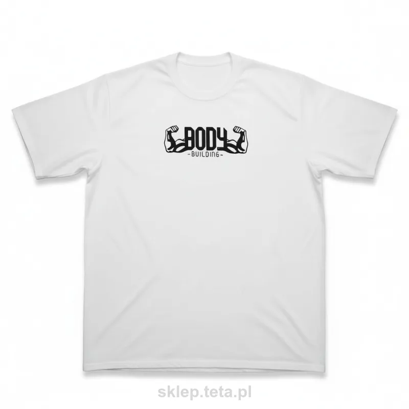 Koszulka treningowa BODYBUILDING LOGO – biała