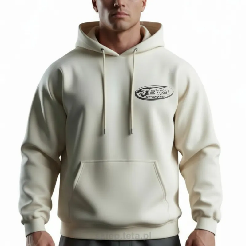 Męska bluza kangurka z kapturem – 3 grubości dresówki, z kieszenią lub bez, TETA SPORTS