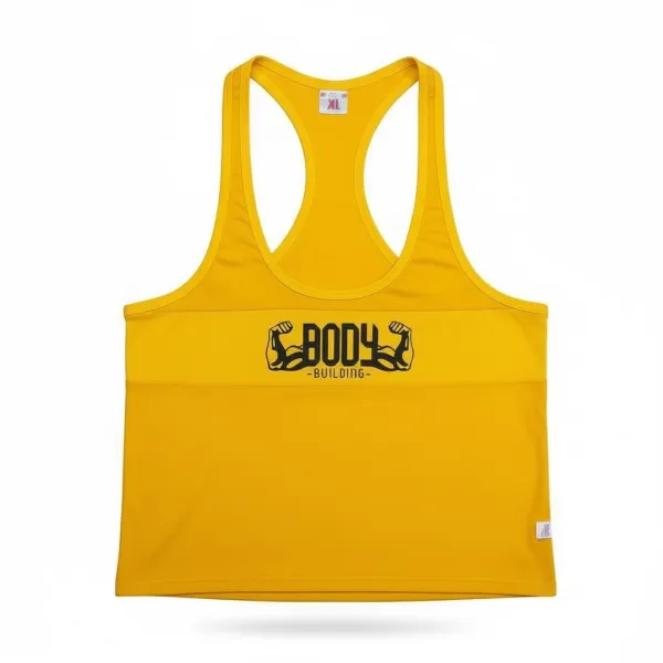 Tank top BODYBUILDING YELLOW – klasyczny stringer