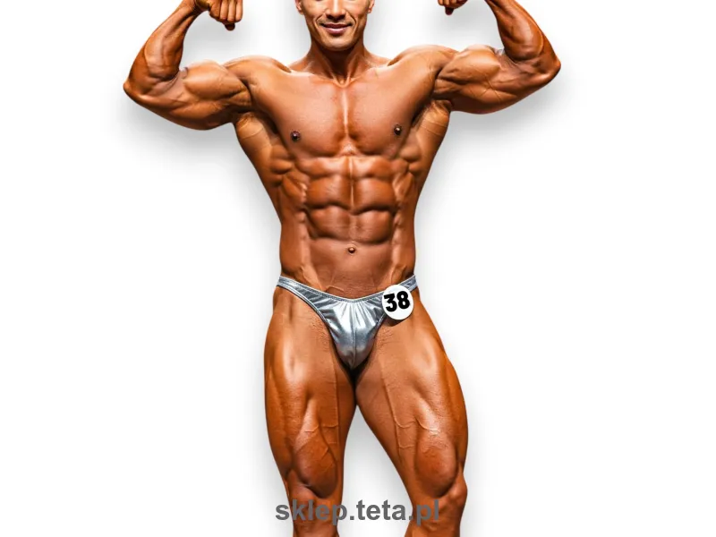 Spodenki startowe kulturystyczne – Lycra metaliczna z wysokim połyskiem – Teta Sports