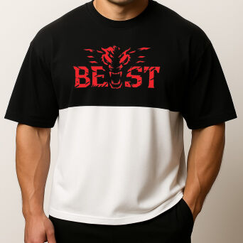 Dwukolorowa koszulka treningowa BEAST – oversize | TETA SPORTS