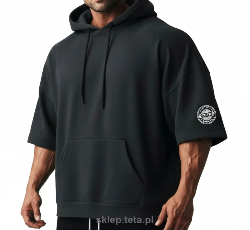 Oversize Bluza Treningowa z Kapturem – Logo TETA SPORTS