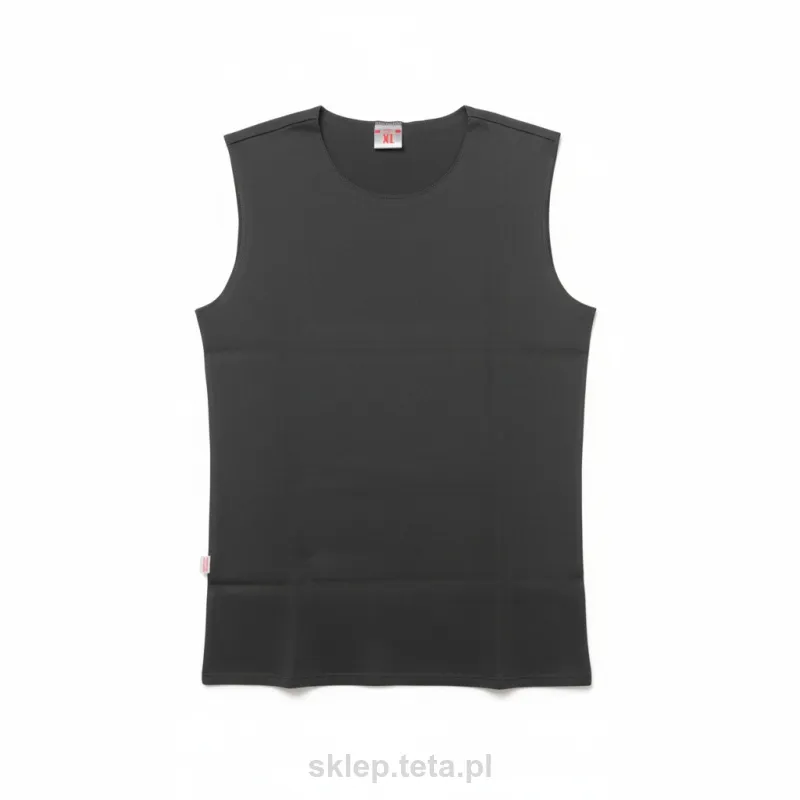 Męski bezrękawnik treningowy – surowe wykończenie overlock, rozmiar XL