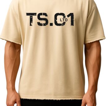 Koszulka oversize TS.01.LTD – surowe wykończenie, limitowana edycja | TETA SPORTS