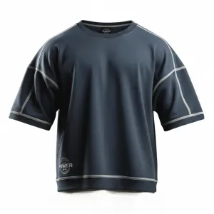 Rag Top Treningowy Oversize – Gładka Dresówka Pętelkowa, Styl i Komfort - 2