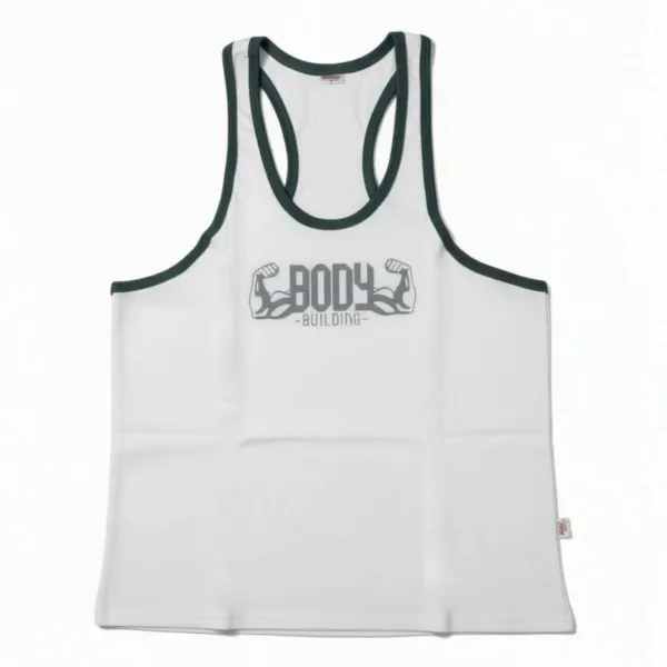 Męski tank top BODYBUILDING – biały