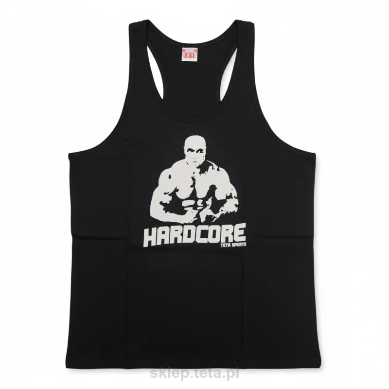 Męski tank top HARDCORE TETA SPORTS – kulturystyczny stringer z dużym nadrukiem