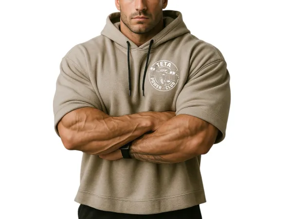 Oversize’owa koszulka treningowa z kapturem