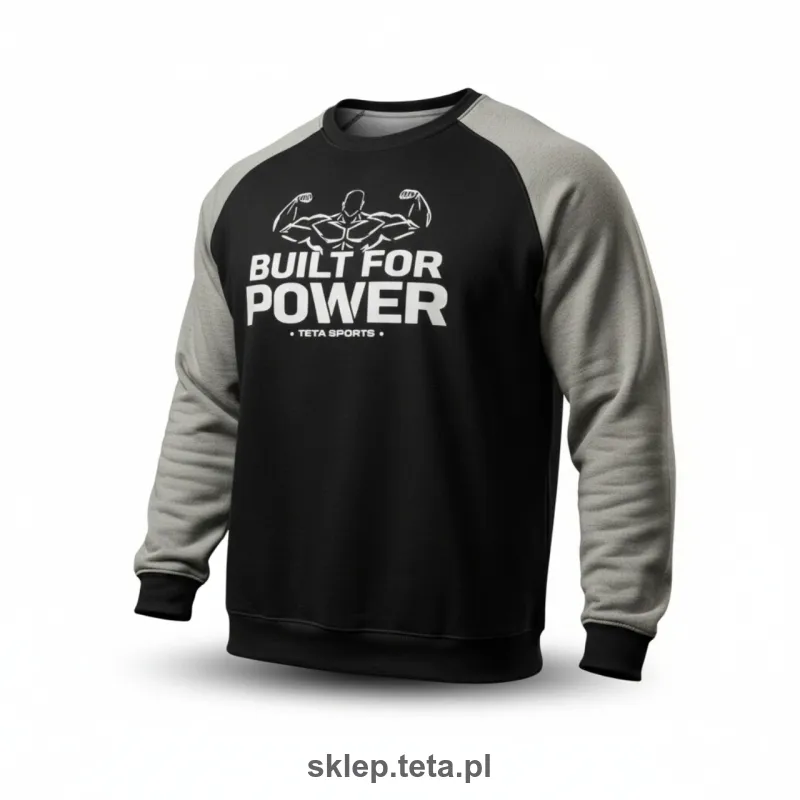 BUILT FOR POWER TETA SPORTS Bluza Raglan Dresówka 240g/250g/310g - 3 Gramatury | 24 Kolory