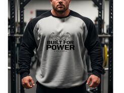 Bluza męska TETA HeavyFlex™ "Kontrast Siły" - Raglan Oversize