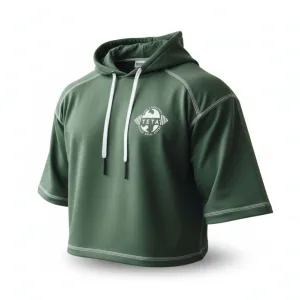 Oversize Crop Top mit Kapuze und dekorativem Stich – TETA SPORTS, erhältlich in verschiedenen Farben - 3