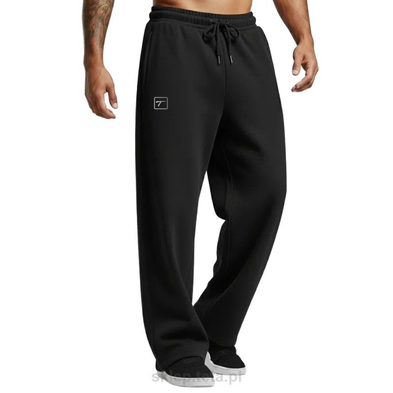 Męskie spodnie dresowe TETA SPORTS – 3 grubości bawełny, prosta luźna nogawka, z logo lub bez, 24 kolory