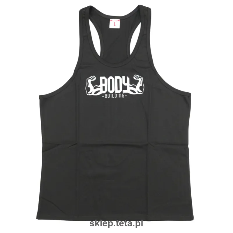 Męski tank top BODYBUILDING – czarny