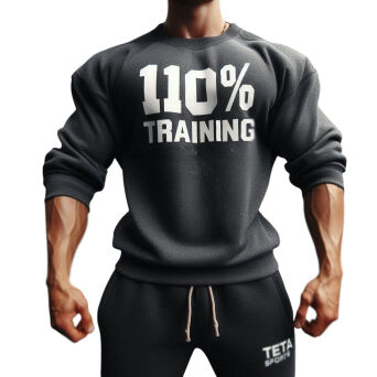 Bluza sportowa „110% TRAINING” – wiele kolorów, długi rękaw, napis „T No Limits” na plecach