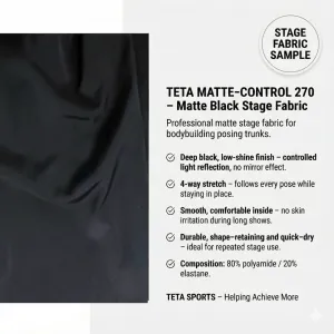 Spodenki Startowe Kulturystyczne - Matowa Lycra Premium - 6