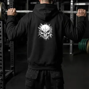 Męska bluza z kapturem TETA SPORTS SKULL – hardcore hoodie, 3 grubości bawełny dresowej, loga do wyboru - 2