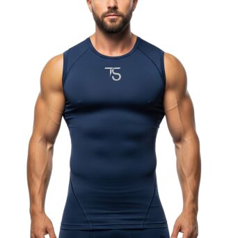 TS CoreLayer™ – Compression Fit Sleeveless. Bezrękawnik kompresyjny męski / treningowo-lifestyle’owy
