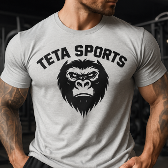 Koszulka TETA Sports z Motywem Goryla – Siła i Styl