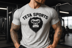 Koszulka TETA Sports z Motywem Goryla – Siła i Styl