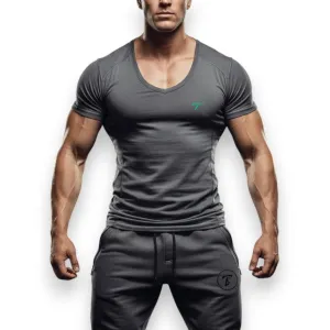 Teta Sports Elite. Koszulka Męska Muscle V-Neck Stretch. Bawełna Premium 180g. Idealny Look na Siłownię i Miasto.T-SHIRT T - 2