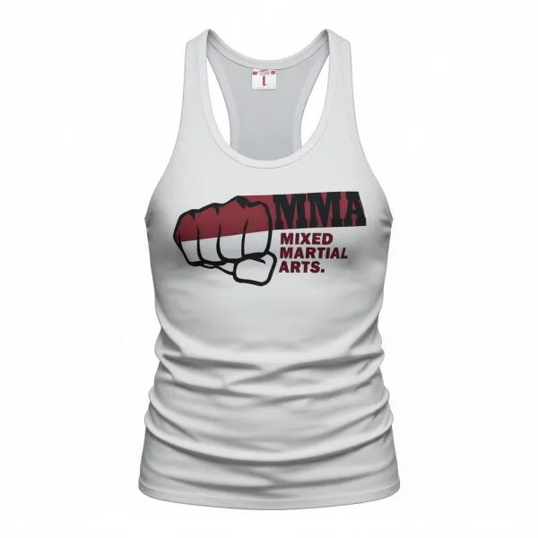 Męska koszulka treningowa MMA – biała