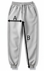 Instrukcja pomiaru spodni dresowych na płasko